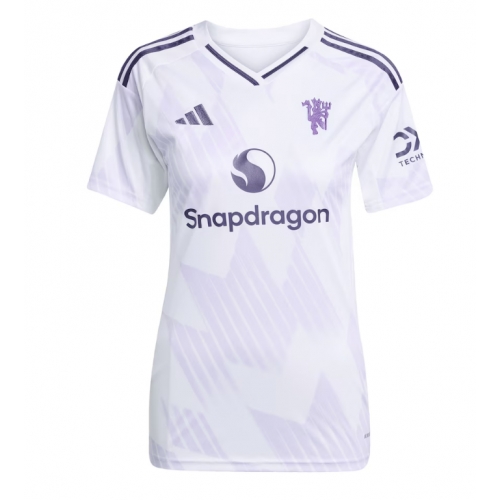 Manchester United Maglia Gara Trasferta Repliche 2025-26 Donna Maniche Corte Manchester United Maglia Gara Trasferta Repliche 2025-26 Donna Maniche Corte